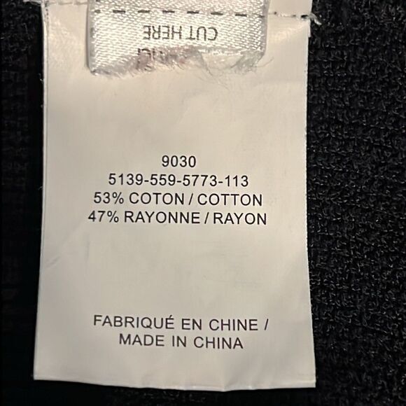 Dark Navy Blue Cap Sleeve Button Up Cardigan Size 3X - Picture 13 of 13